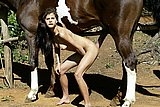 Slut suck huge horse cock