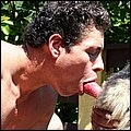 Gay sucking red dog stick