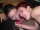 Two girl a suck dog cock