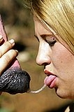 Blonde blow job a horse