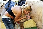 Chick blow job horse cock